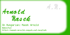 arnold masek business card